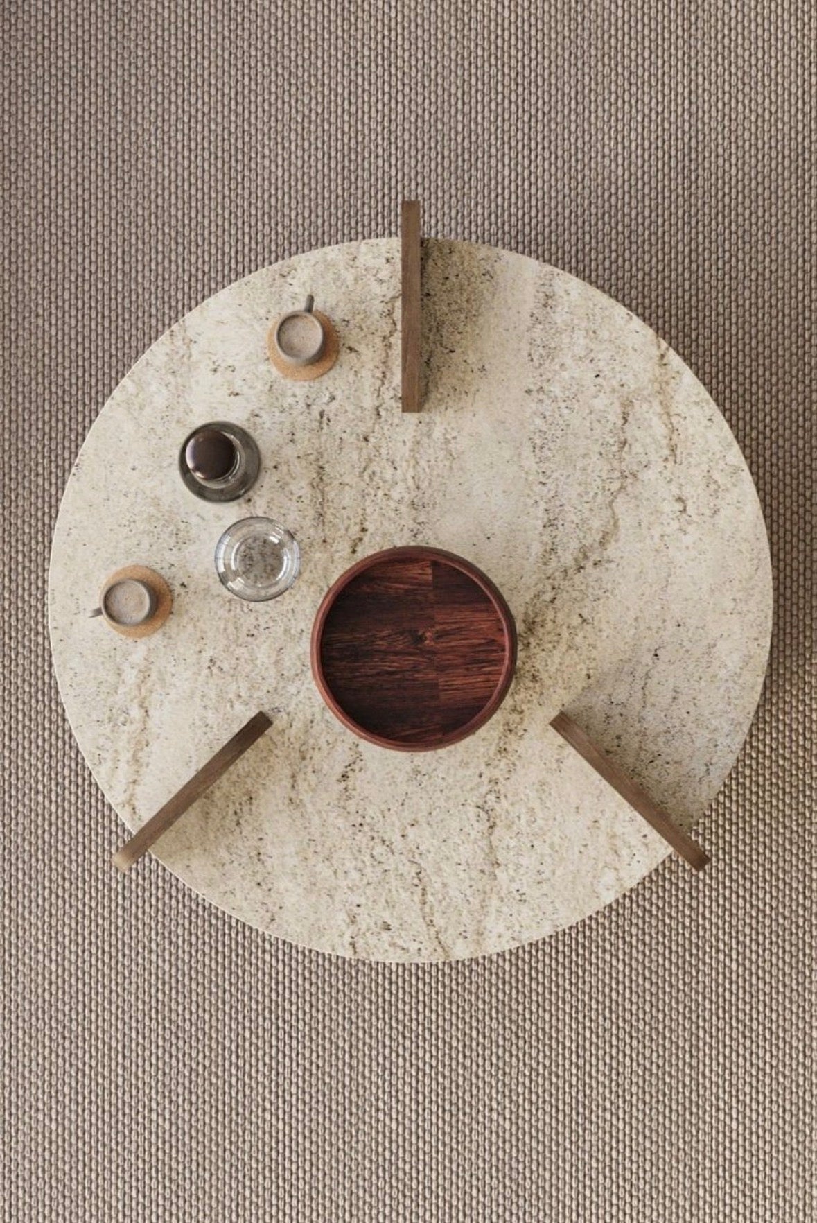 Table Basse Ronde Afrolli – HANAH HOME