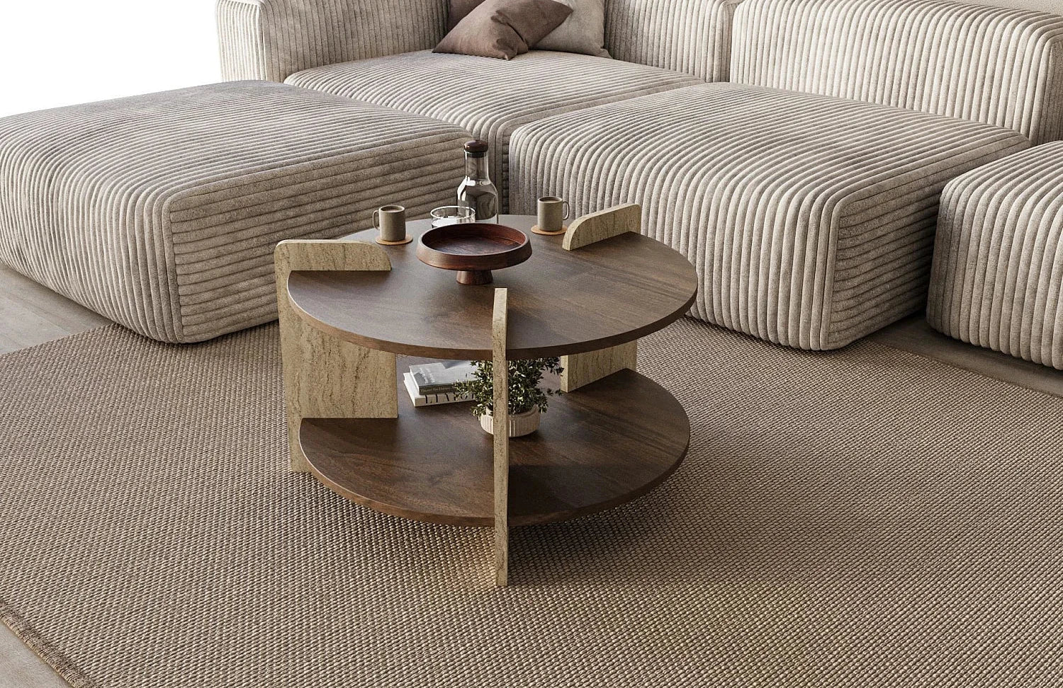 Table basse en bois Oalla – Noyer