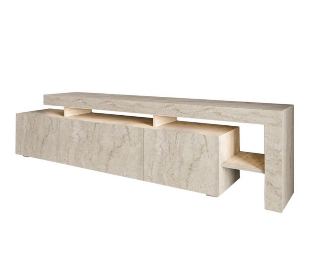 Meuble TV 192 cm BELIZ – Rangement et LED Intégrée