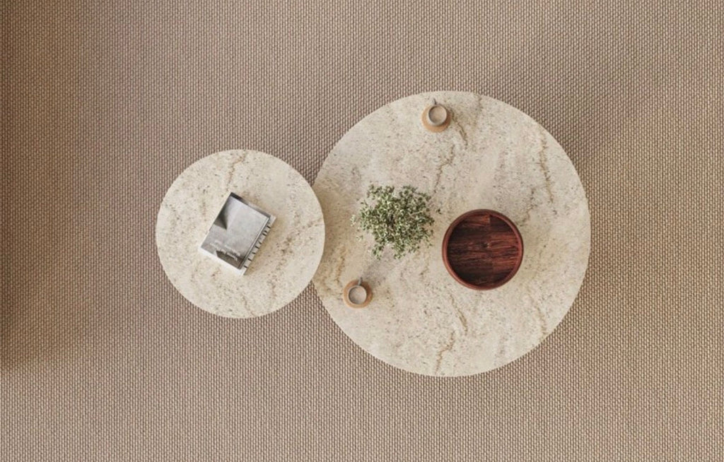 Ensemble de 2 Tables Basses Rondes Afrolli
