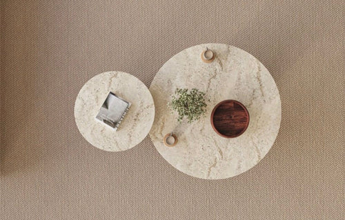 Ensemble de 2 Tables Basses Rondes Afrolli