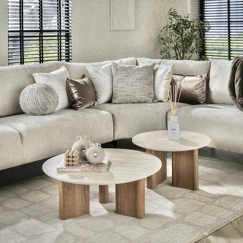 Ensemble de 2 Tables Basses Rondes – Romanesco