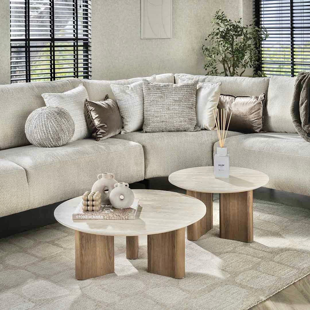 Ensemble de 2 Tables Basses Rondes – Romanesco
