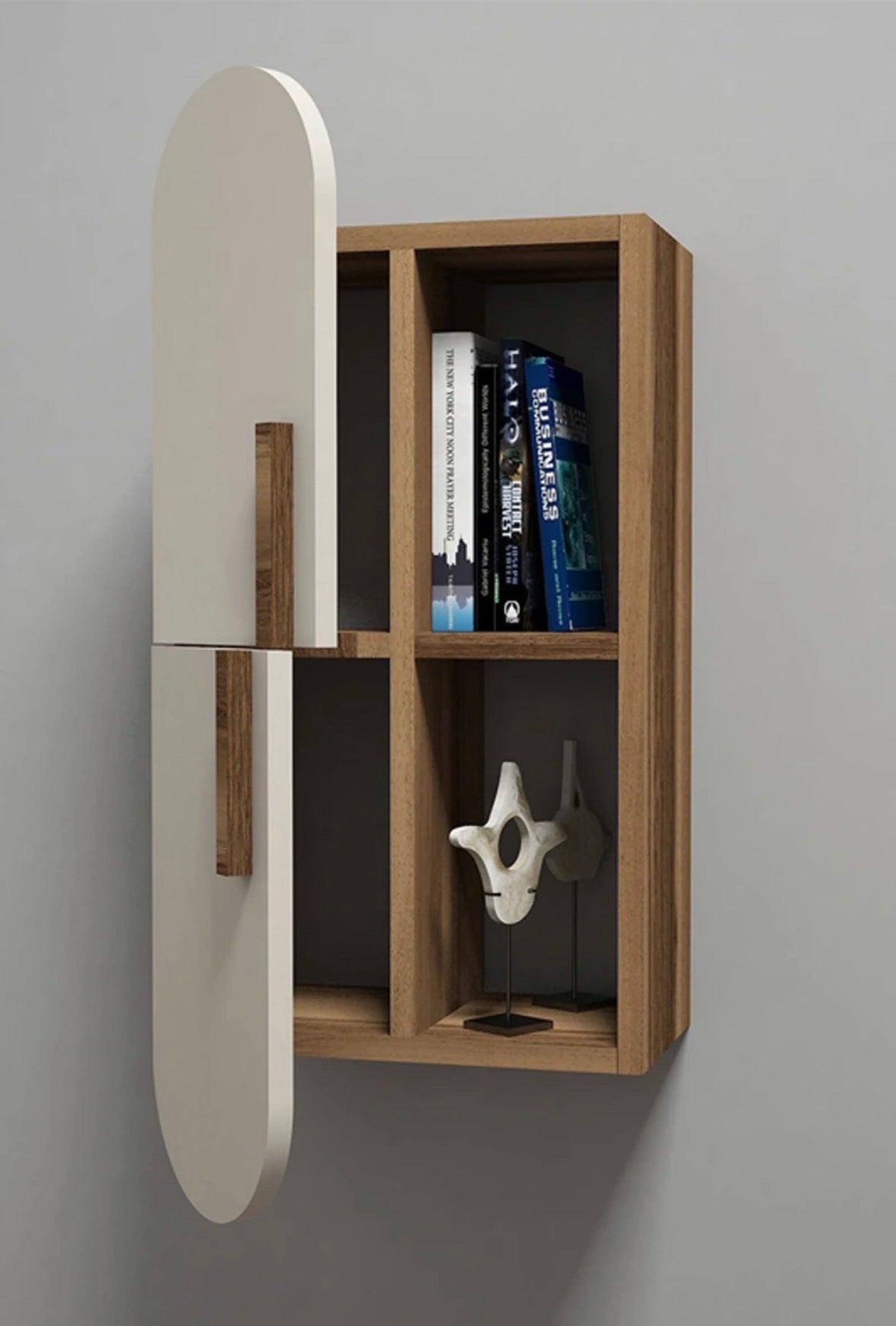 Etagère Murale 2 Niveaux – Rose – HANAH HOME