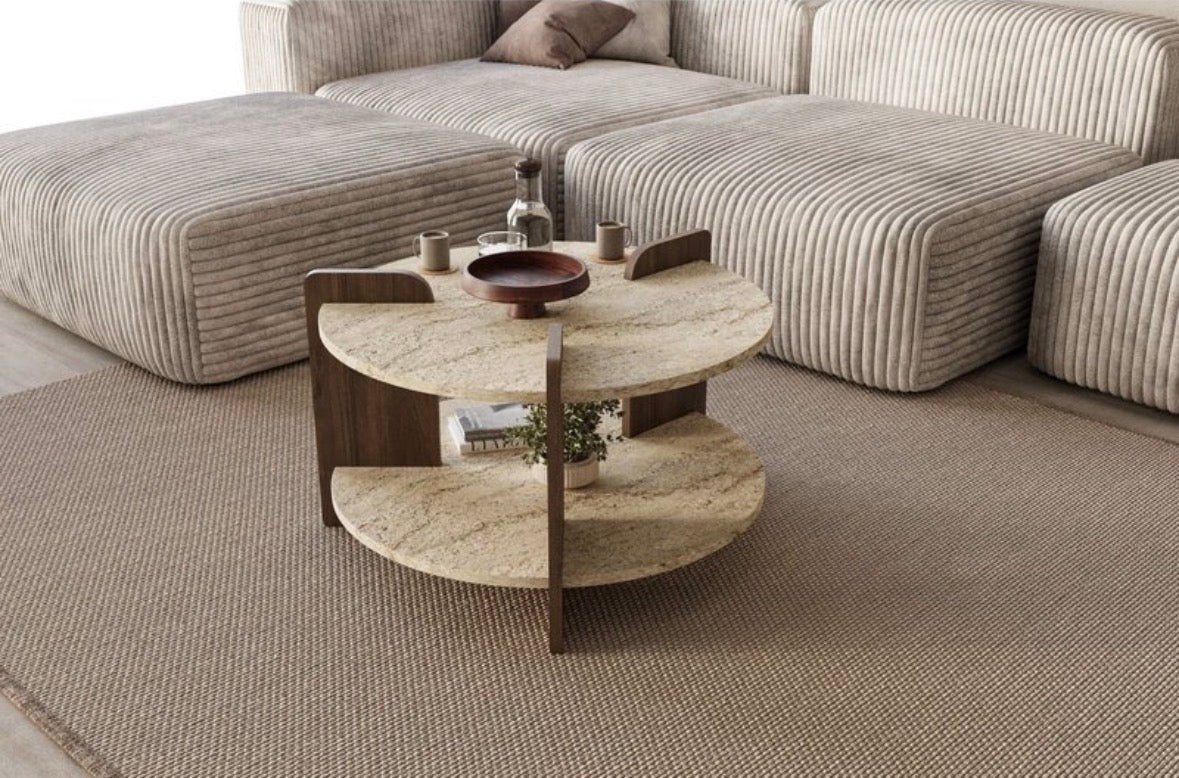 Table Basse Ronde Afrolli – HANAH HOME