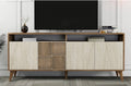 Buffet 4 Portes Milan – Imitation Noyer & Beige
