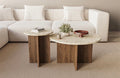 Ensemble de 2 Tables Basses Rondes Afrolli