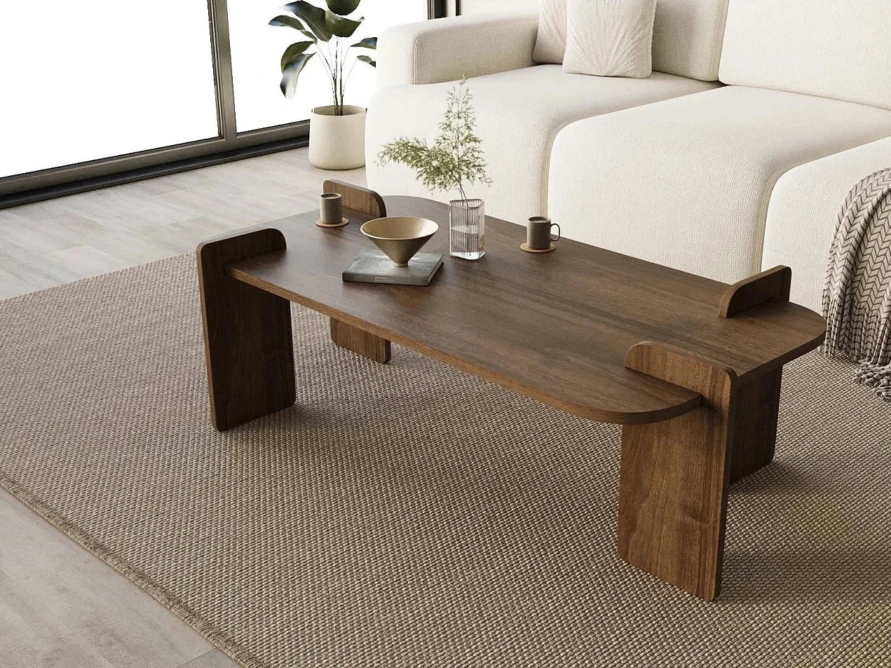 Table basse en bois Lovge – Noyer
