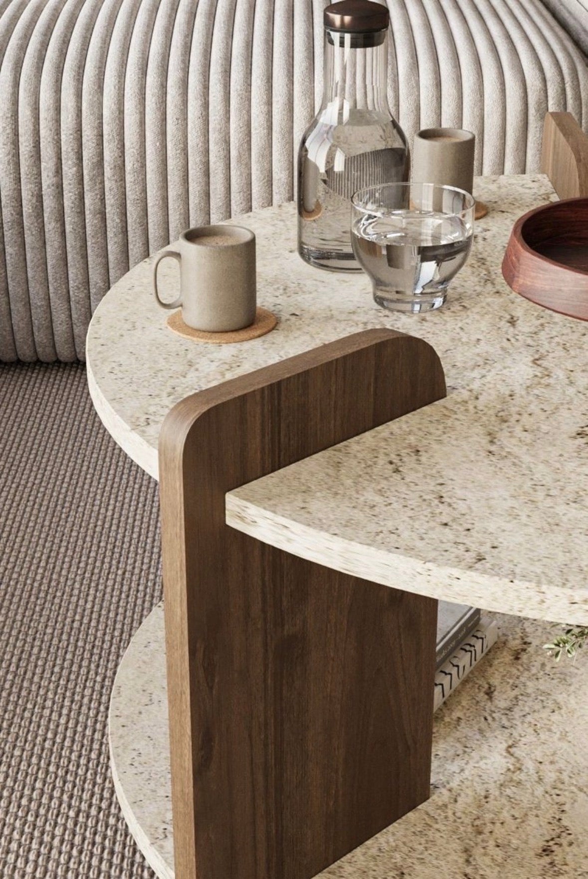 Table Basse Ronde Afrolli – HANAH HOME