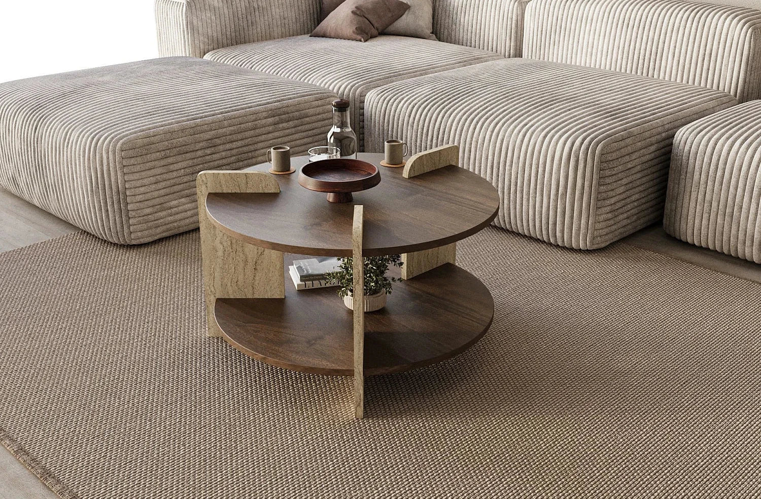 Table basse en bois Oalla – Noyer