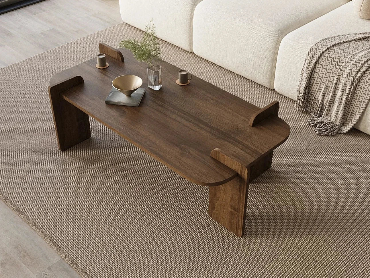 Table basse en bois Lovge – Noyer