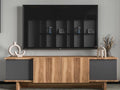 Meuble TV Diana – Travertin & Noyer