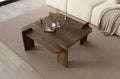 Table basse en bois Woog – Travertin