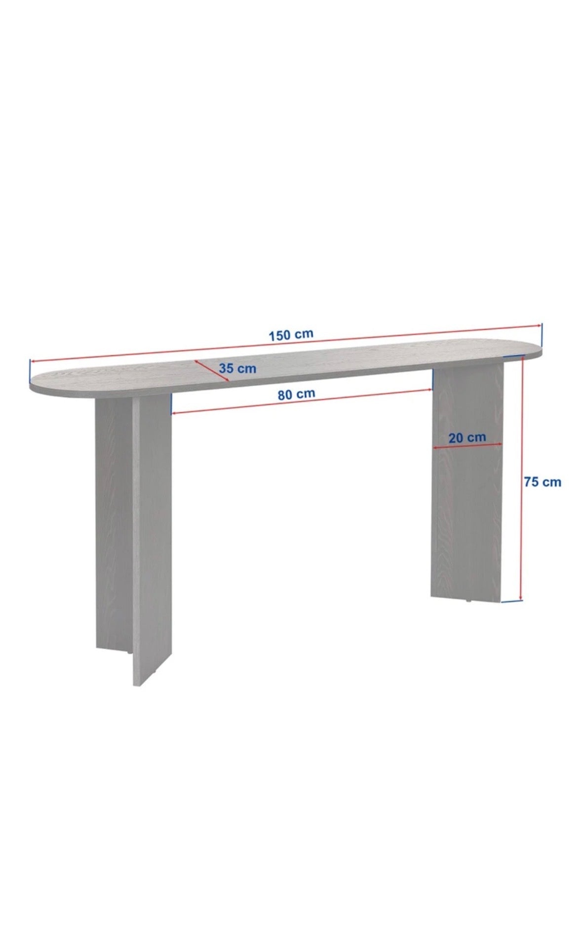 Console Imitation Noyer – HANAH HOME