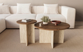Ensemble de 2 Tables Basses Rondes – Afrolli